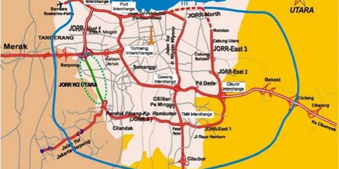 Peta Jalan Tol JORR