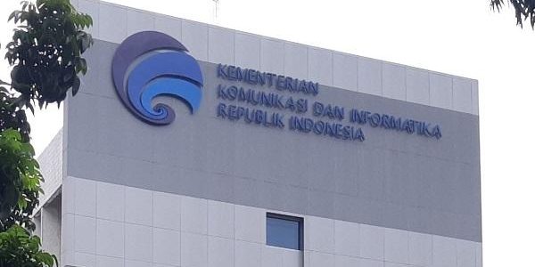 Gedung Kominfo Kantor Kementerian Komunikasi dan Informatika RI di Jakarta.